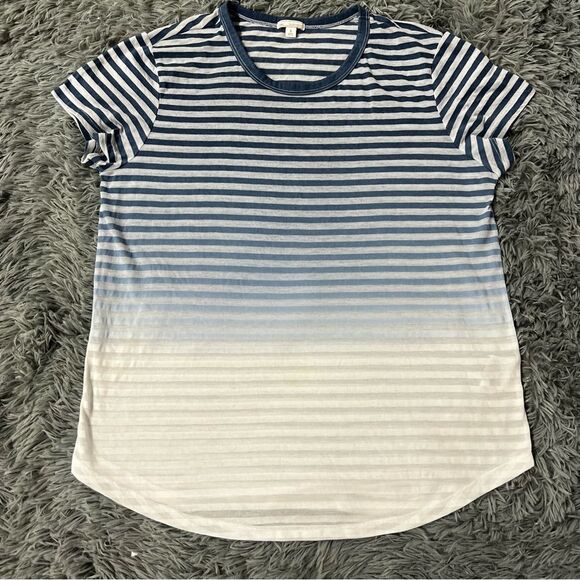Gap Striped Short Sleeve Shirt Size Large - Picture 1 of 8